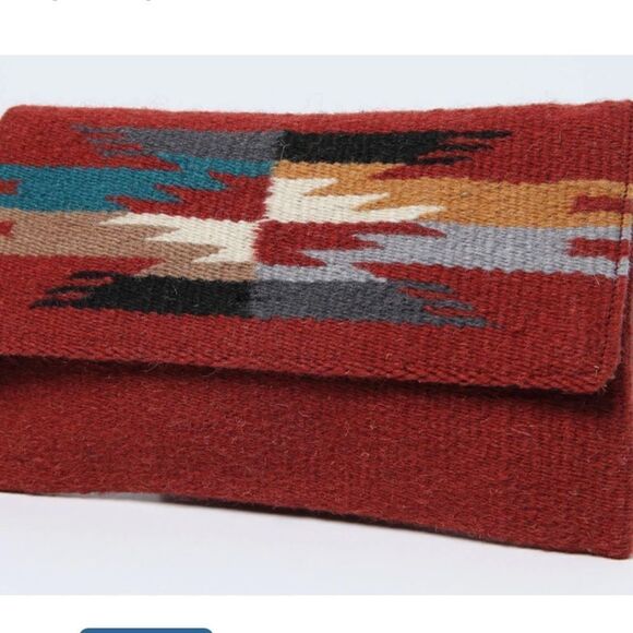 Wool Clutch Red  - Picture 2 of 3